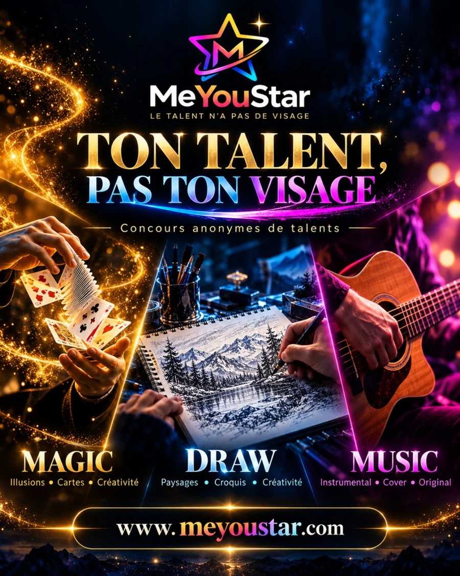 MeYouStar, ton talent pas ton visage : magie, dessin et musique